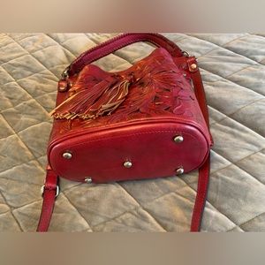 Patricia Nash Bucket Bag, Deep Scarlet Red